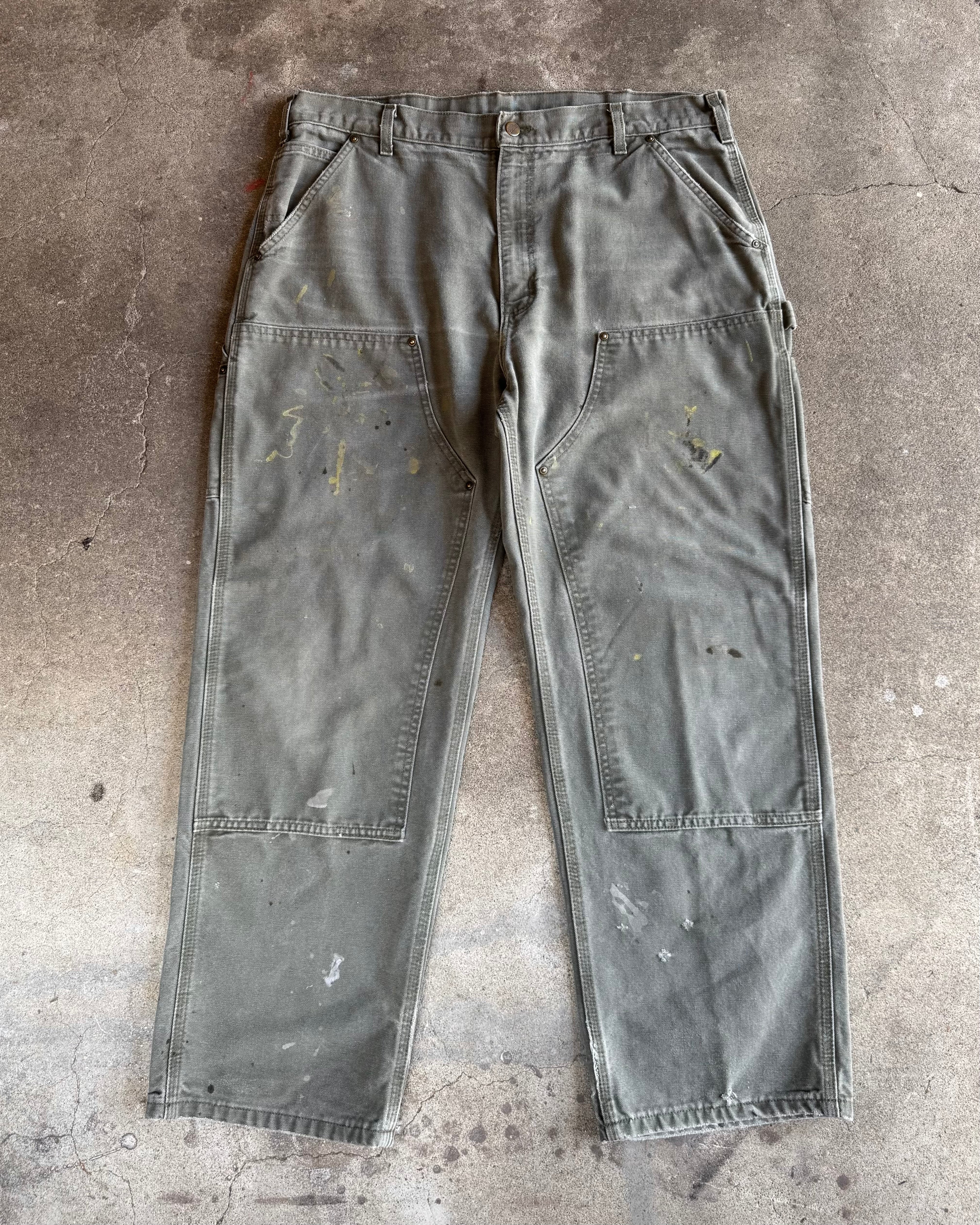 00’s “Carhartt”faded double knee work wear pants 38×30
