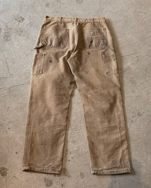 00's "Carhartt"faded double knee work wear pants 34×32