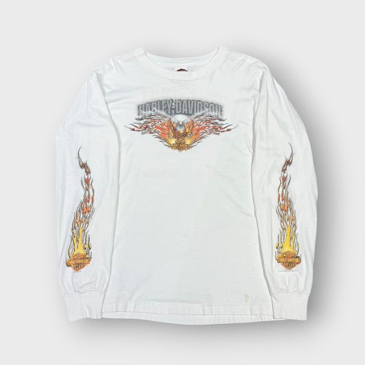 00’s “HARLEY DAVIDSON” flame pattern l/s t-shirt