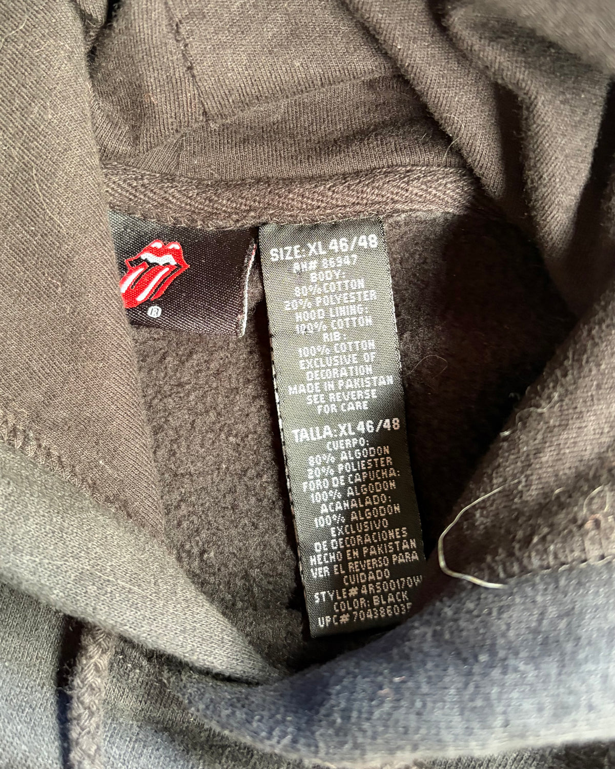 90-00’s “rolling stones” band hoodie X-large