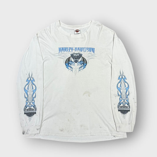 00’s “HARLEY DAVIDSON” flame pattern l/s t-shirt