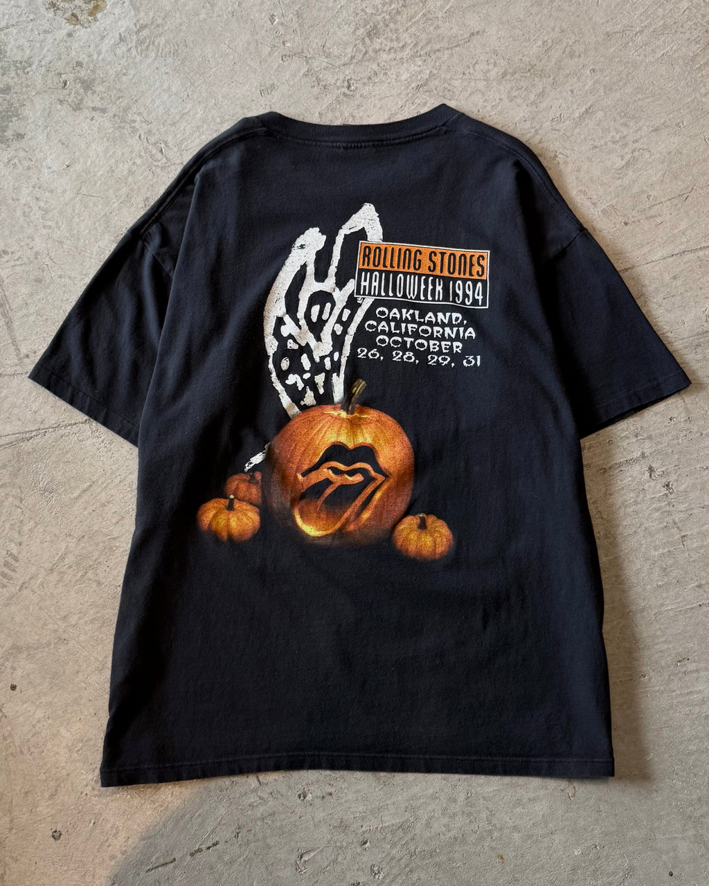 90's ROLLING STONES"HALLOWEEK" band t-shirt  X-LARGE