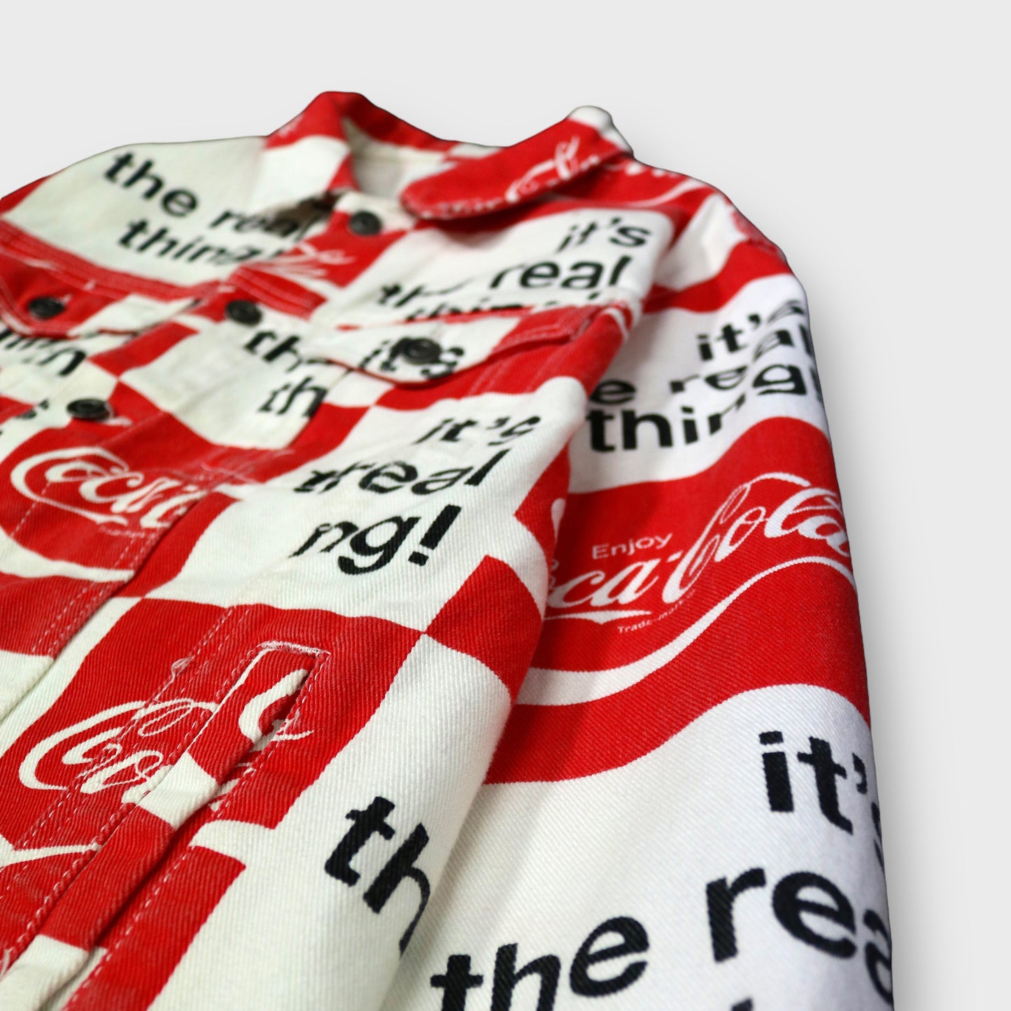 "Coca-Cola" patch work denim jacket