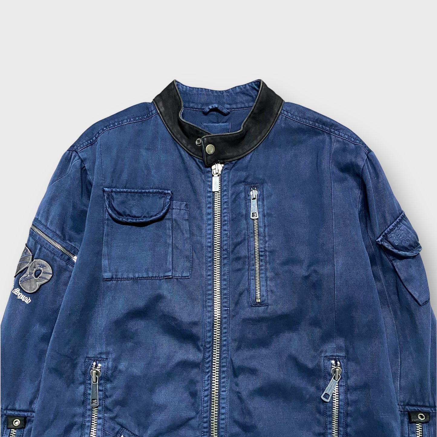 90-00's "DIESEL" Cotton full zip jacket