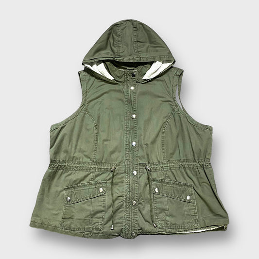 Hooded cotton vest