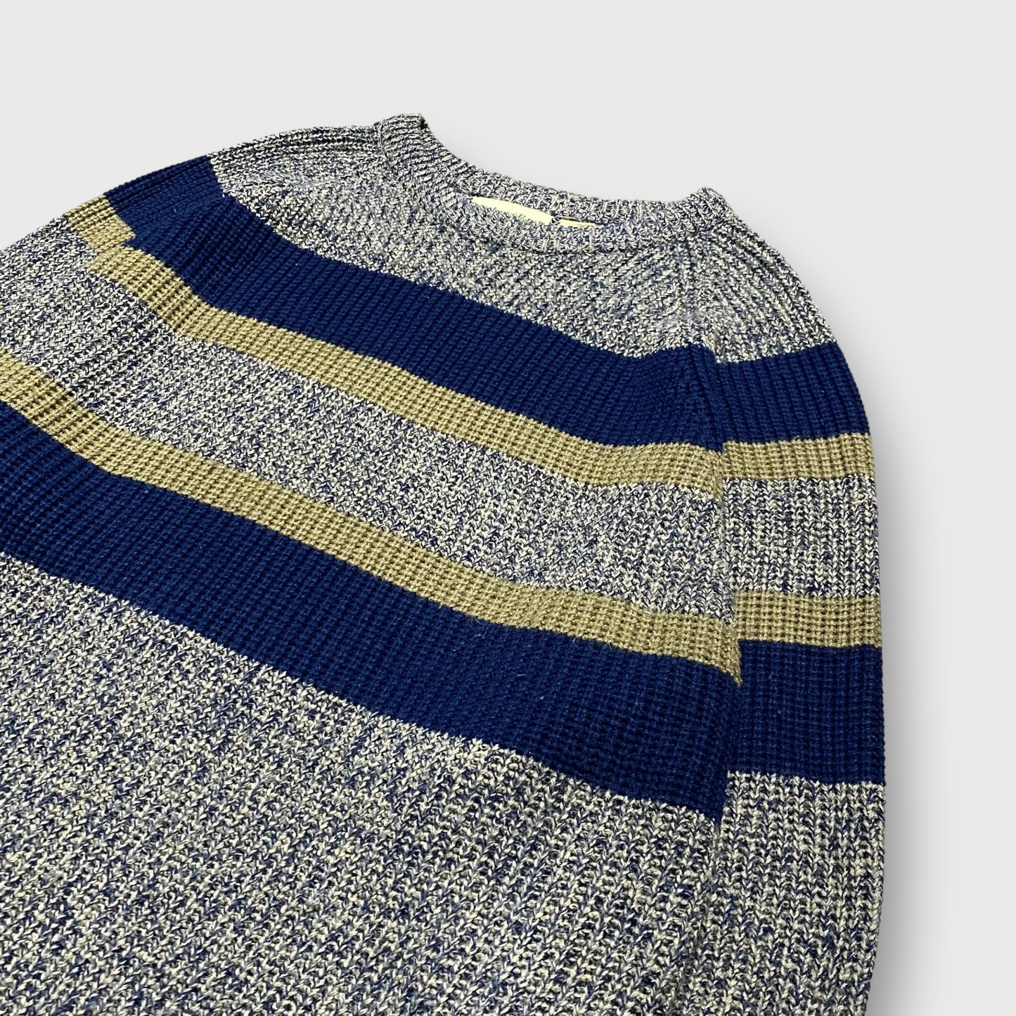 90's "ST JOHN'S BAY" Wide border pattern knit sweater