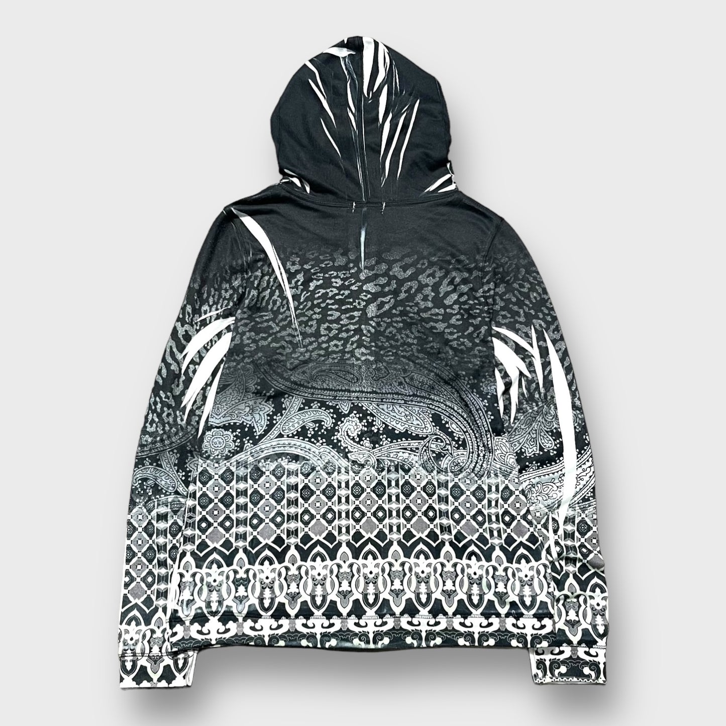 "one wolrd" Rhinestone design full zip hoodie