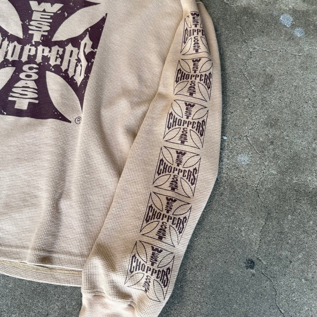 00’s “WEST COAST CHOPPERS” thermal l/s t-shirt LARGE