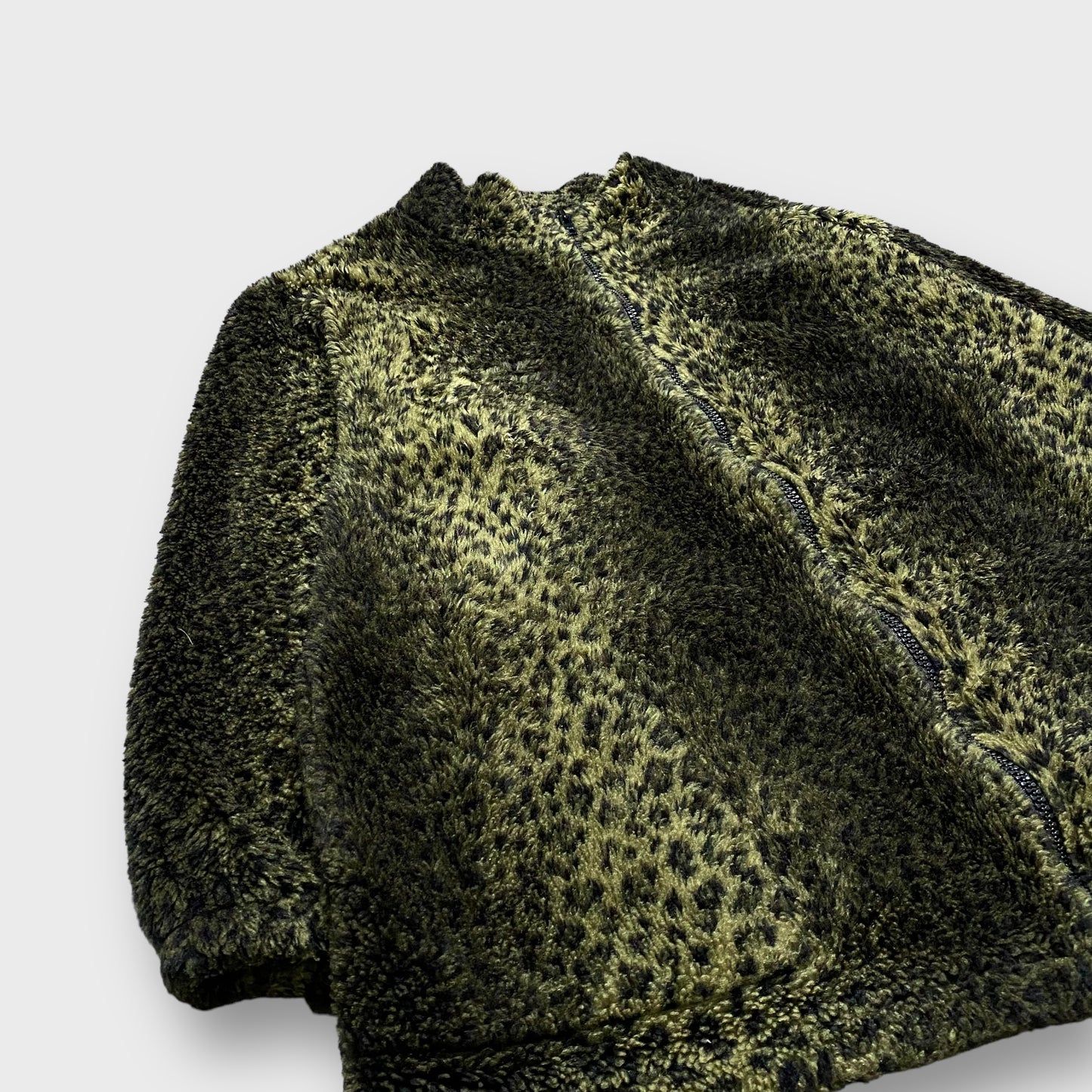 "Adrian Jordan" Leopard pattern fur jacket