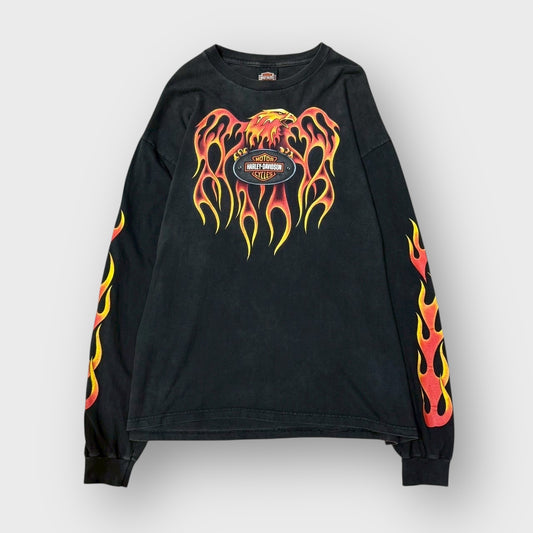 90’s-00’s “HARLEY-DAVIDSON”
flame design l/s t-shirt