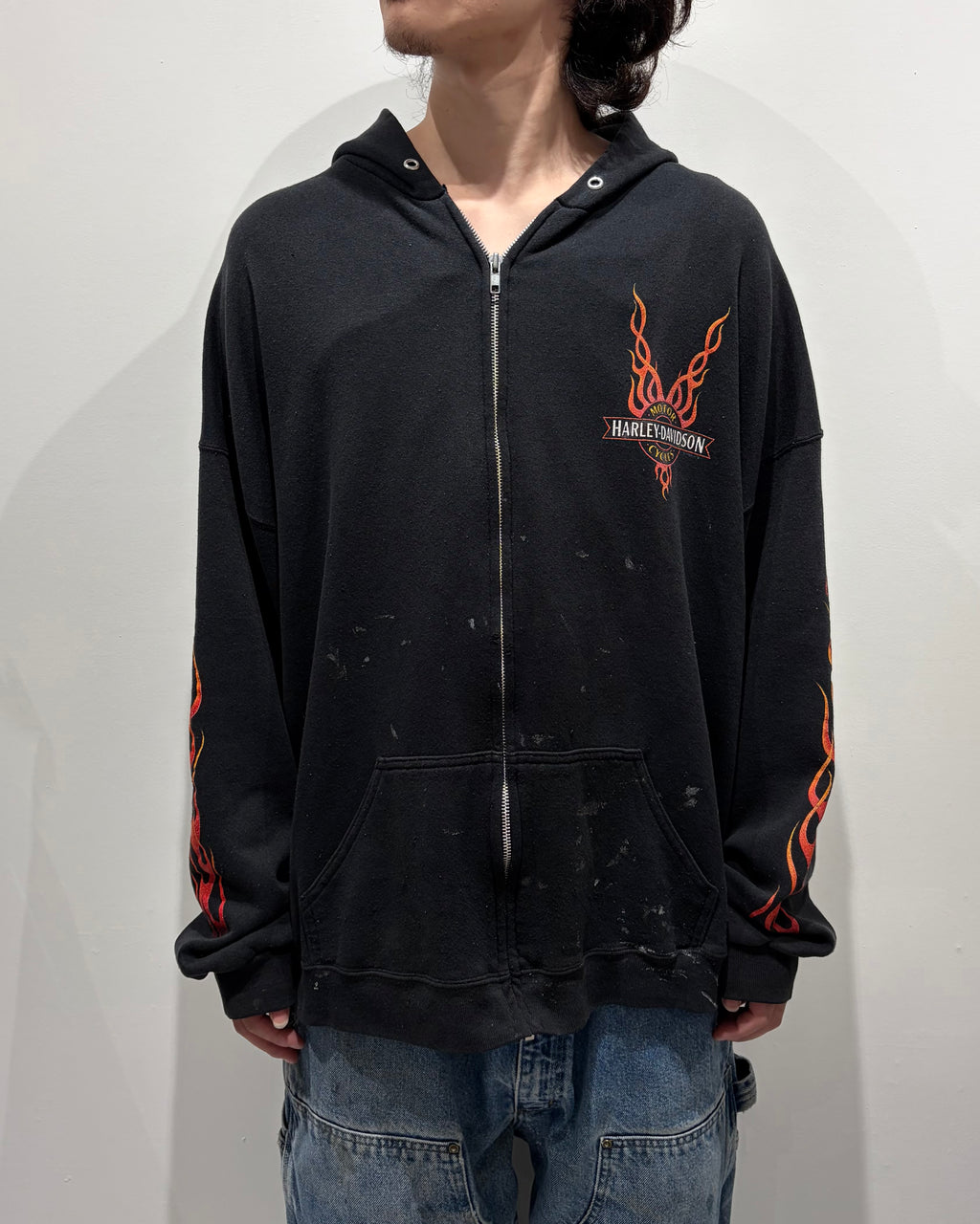 90’s “HARLEY DAVIDSON” zip up hoodie 3x-large
