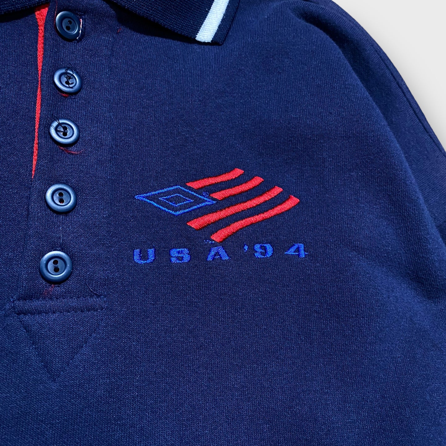 90's "umbro" Logo design l/s polo shirt