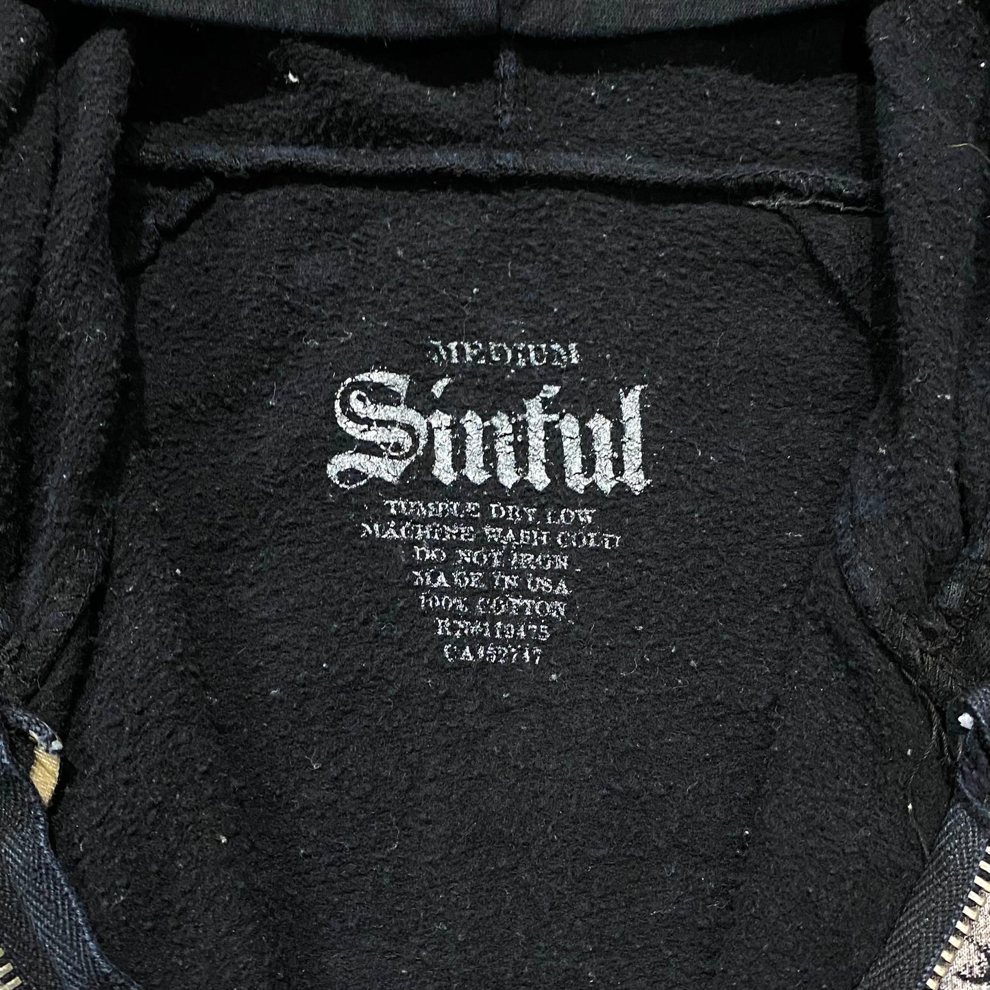 Angel design hull zip hoodie
