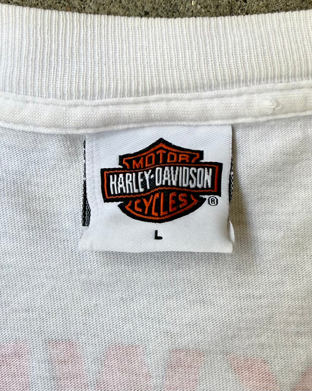 00’s “HARLEY DAVIDSON” flame pattern l/s t-shirt LARGE