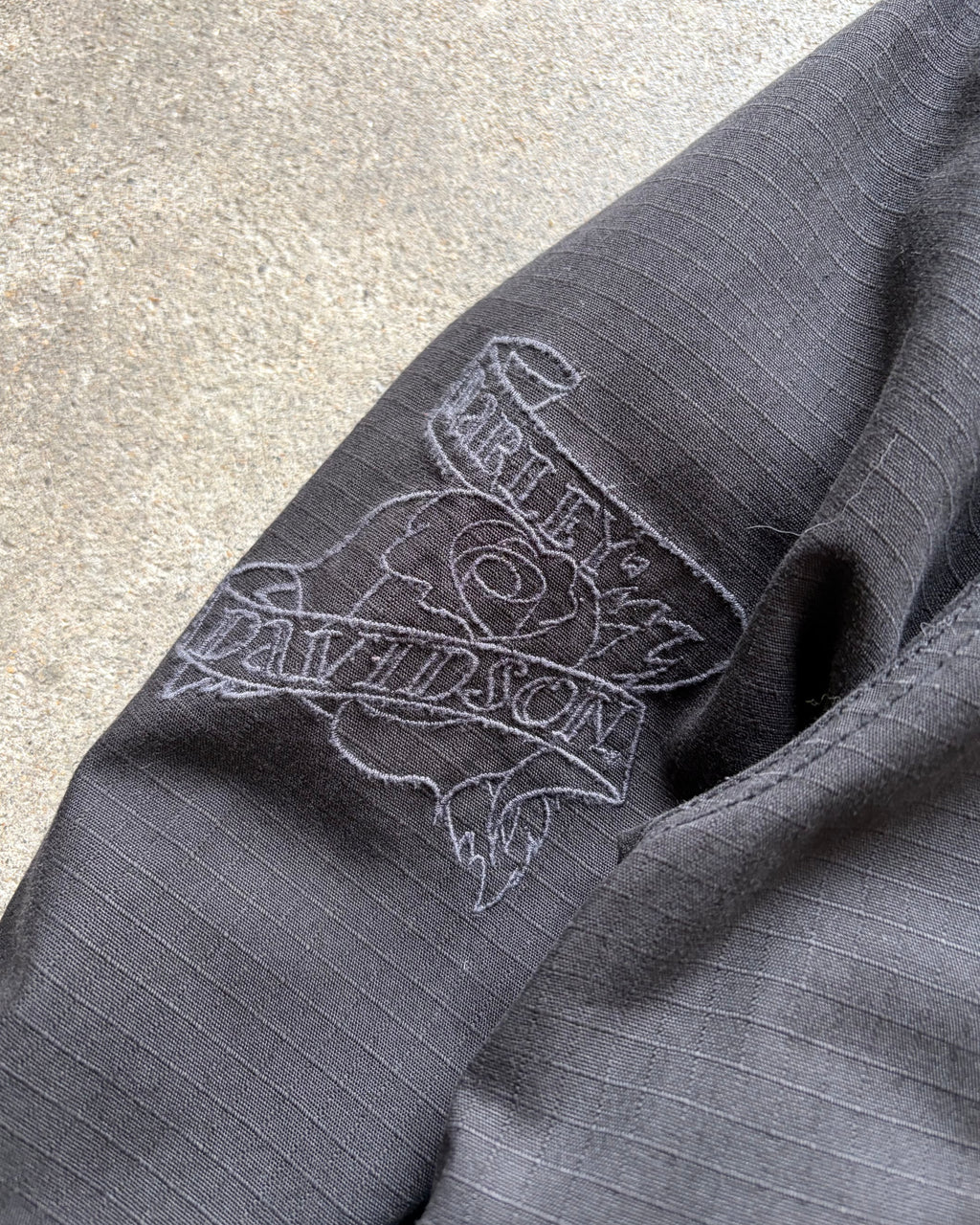 00’s “HARLEY DAVIDSON” zip upcotton jacket large