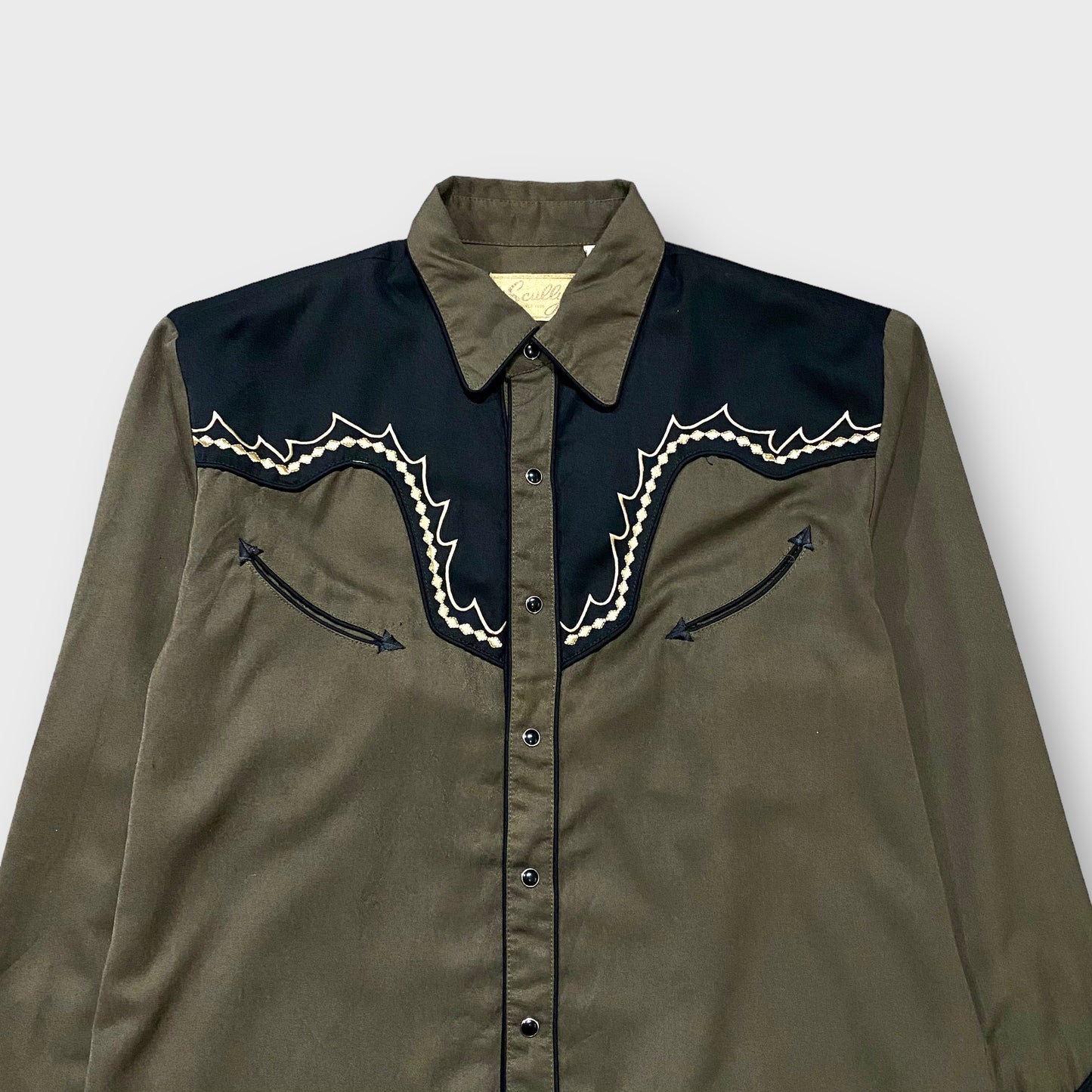 90's "Scully" Embroidery western shirt