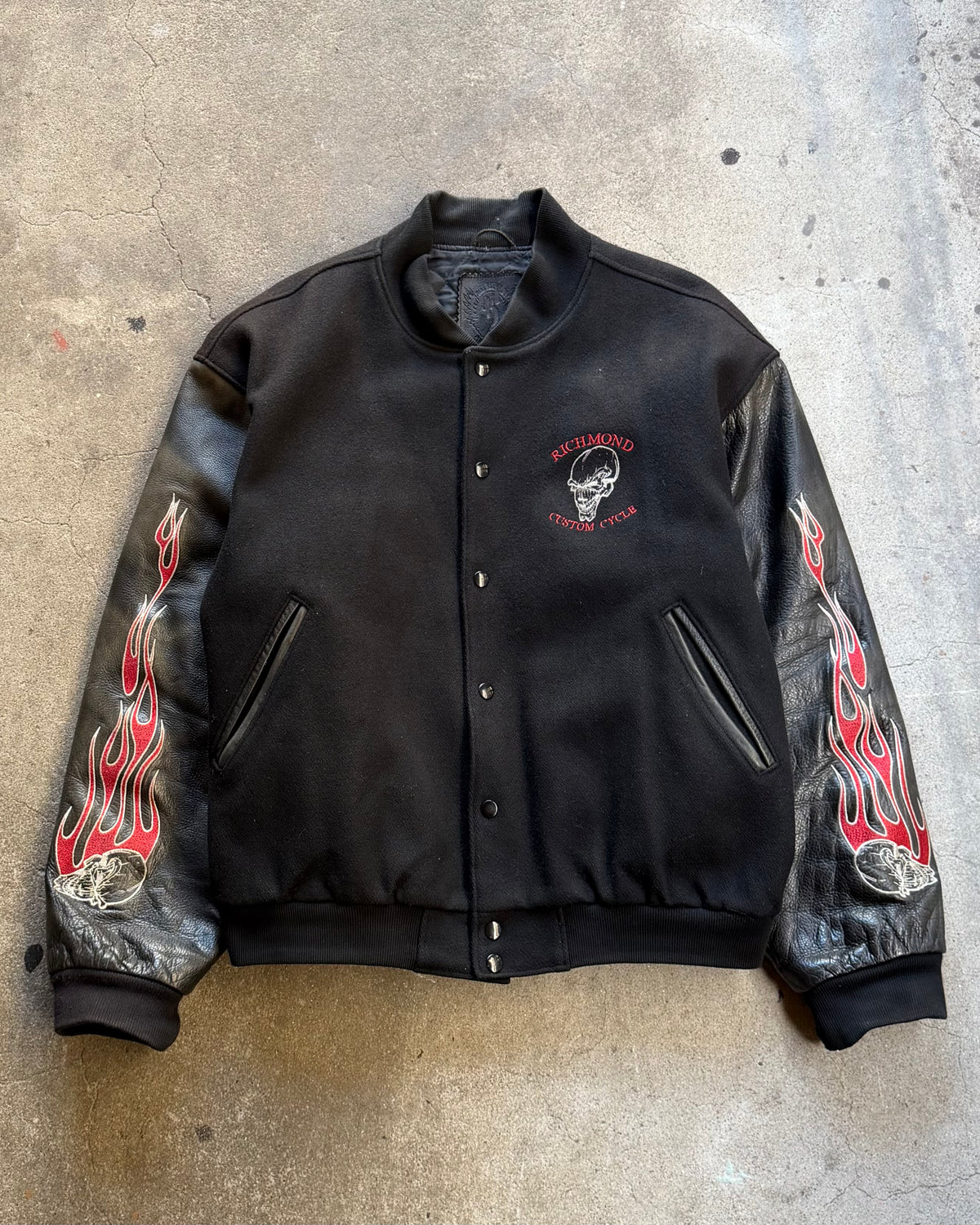 90’s “Mike Reynolds custom”leather stadium jacket large