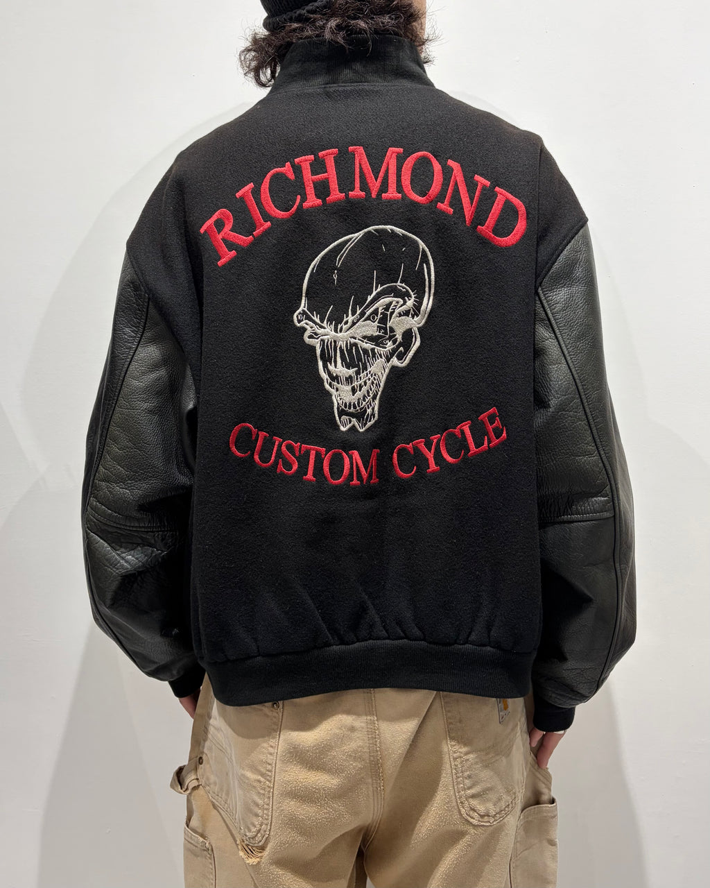 90’s “Mike Reynolds custom”leather stadium jacket large