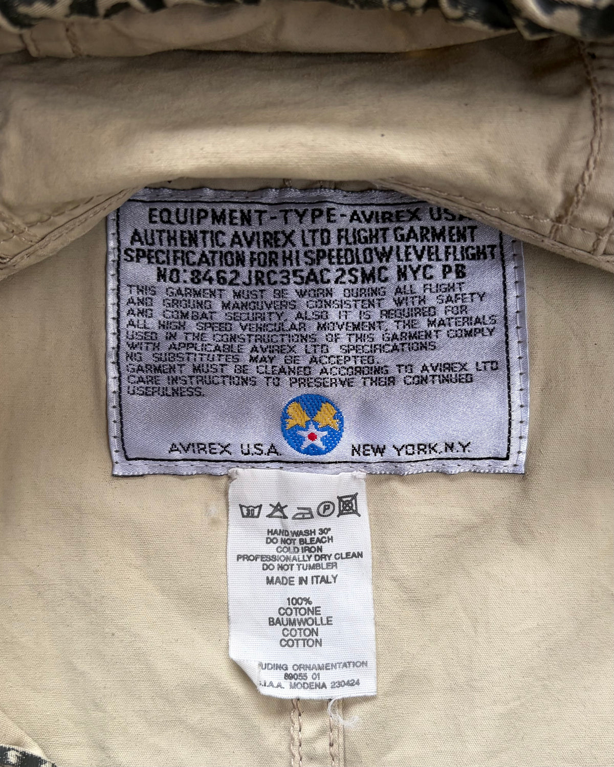 90’s “AVIREX” pullover anorak parka medium
